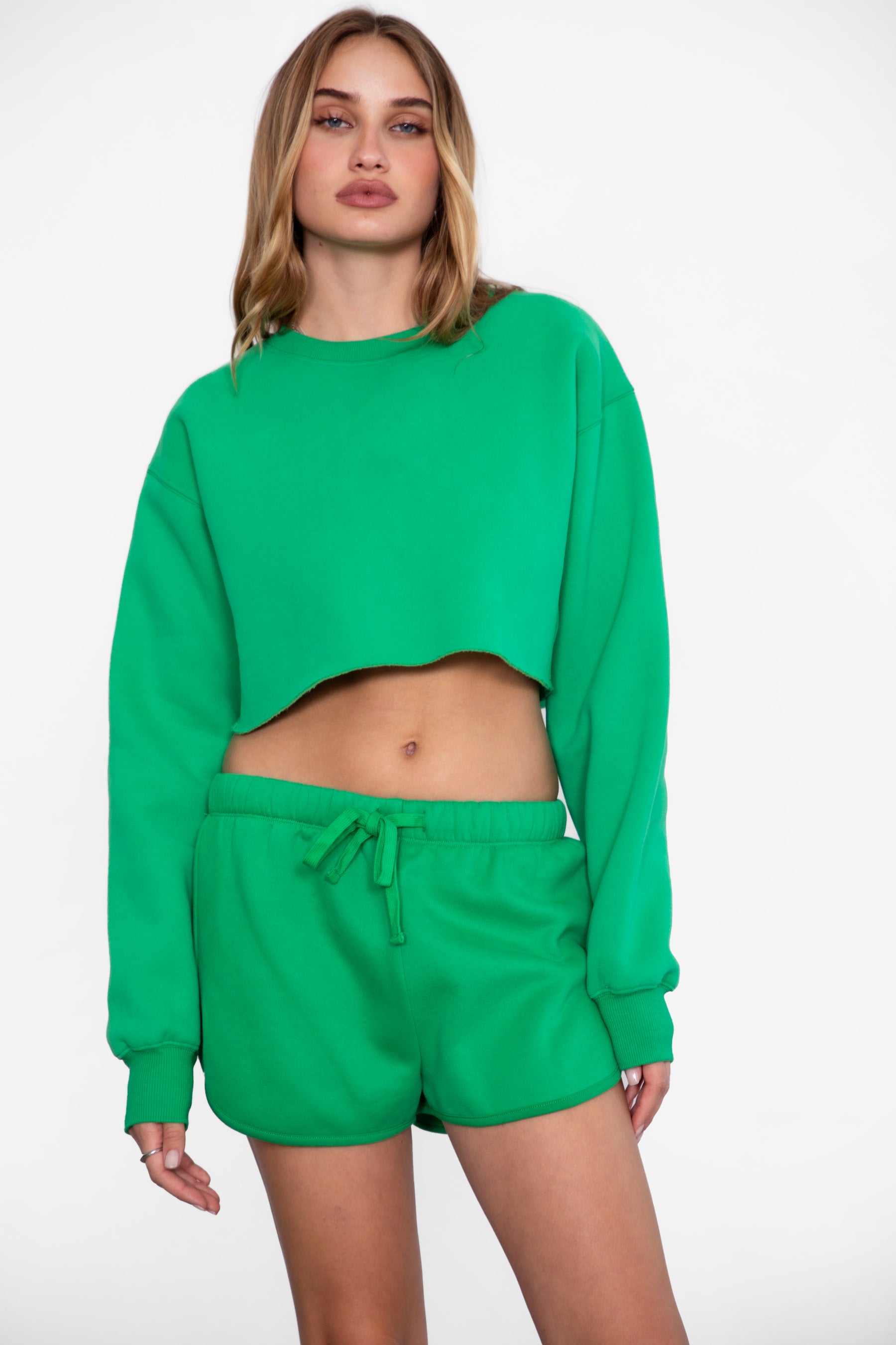 SHORTY  Solid Drawstring Waist Fleece Track Mini Short
 Mid Rise Waistband
Adjustable Waist Drawstring Tie
Retro Sporty Dolphin Curved Hemline
Straight Leg Fit Inseam 2.75 inches
SHORTY  Solid Drawstring Waist Fleece Track Mini Shorts
 Mid-Rise Waistband
Adjustable Waist Drawstring Tie
Retro Sporty Dolphin Curved Hemline
Inseam 2.75 inches
Matching Shades to the Essentials Plush Fleece Collection
Plush Fleece Key Features:
Plush & Fluffy Texture: Ultra-soft and incredibly cozy.
Heavyweight Warmth: Provides