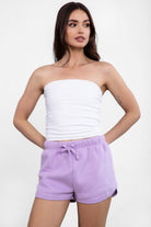 SHORTY  Solid Drawstring Waist Fleece Track Mini Short
 Mid Rise Waistband
Adjustable Waist Drawstring Tie
Retro Sporty Dolphin Curved Hemline
Straight Leg Fit Inseam 2.75 inches
SHORTY  Solid Drawstring Waist Fleece Track Mini Shorts
 Mid-Rise Waistband
Adjustable Waist Drawstring Tie
Retro Sporty Dolphin Curved Hemline
Inseam 2.75 inches
Matching Shades to the Essentials Plush Fleece Collection

Plush Fleece Key Features:
Plush & Fluffy Texture: Ultra-soft and incredibly cozy.
Heavyweight Warmth: Provides