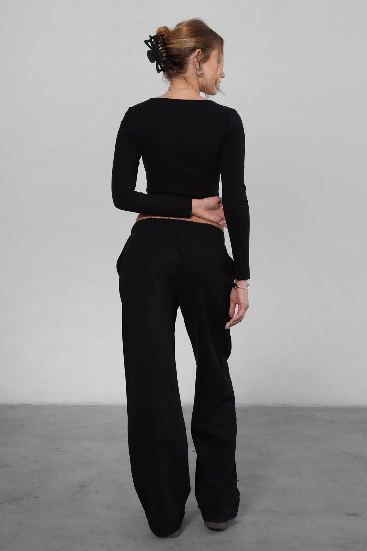 LANI Lightweight Fleece Wide Leg Sweatpants 