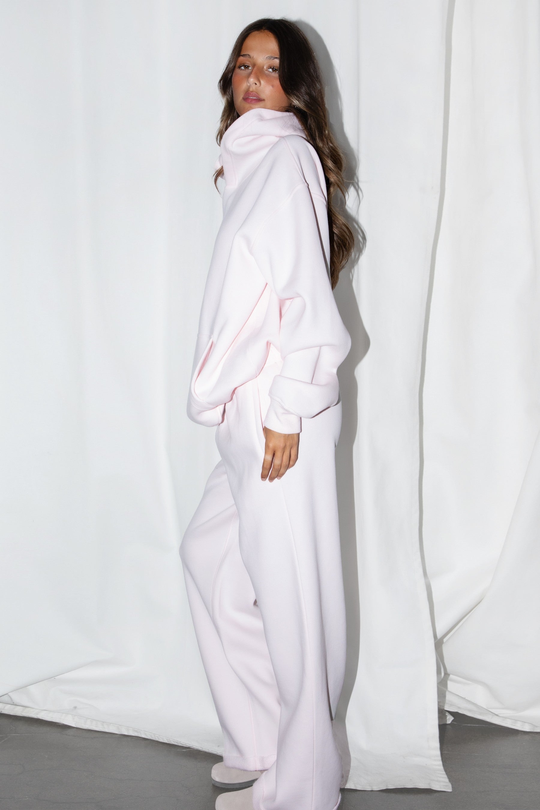 LANI Lightweight Fleece Wide Leg Sweatpants 