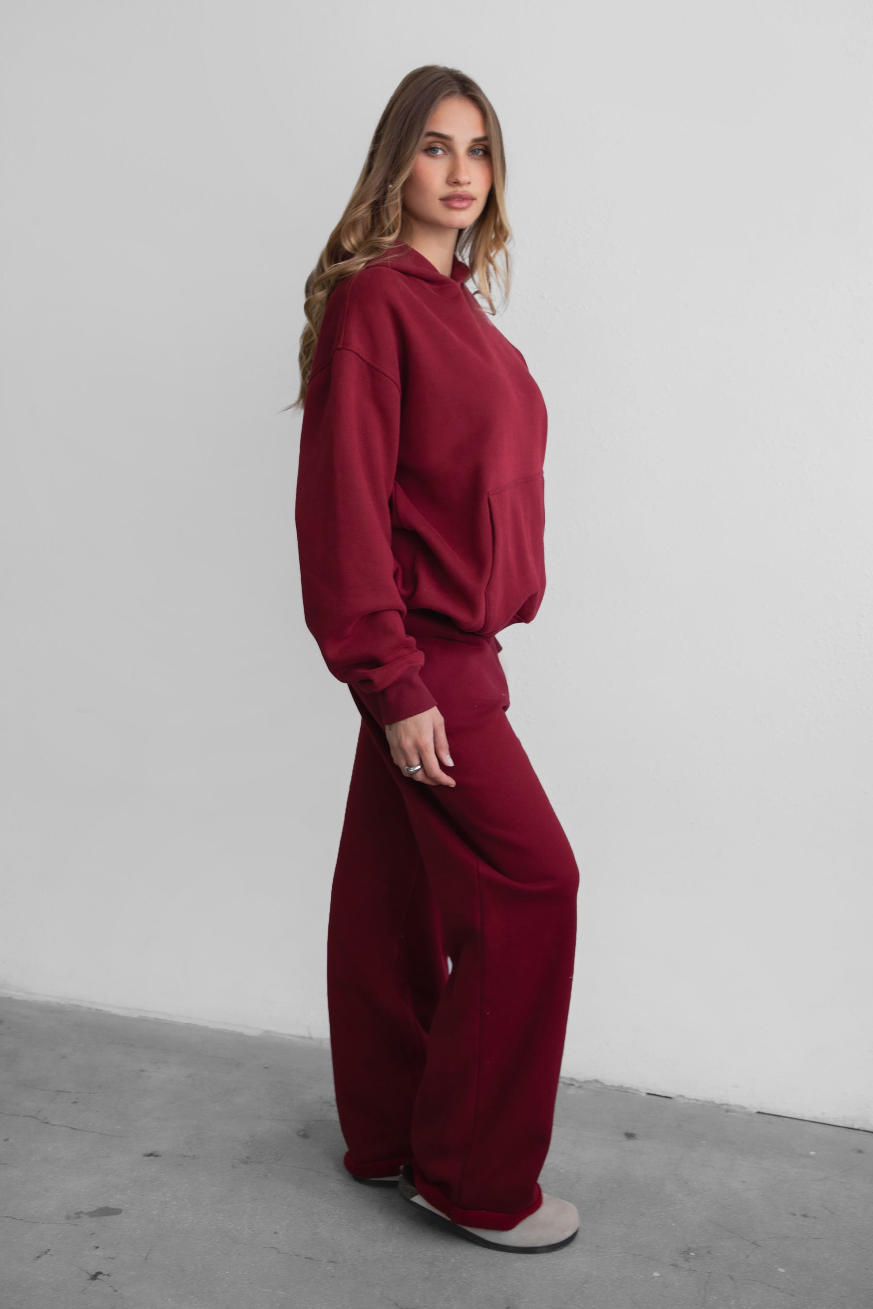 LANI Lightweight Fleece Wide Leg Sweatpants 