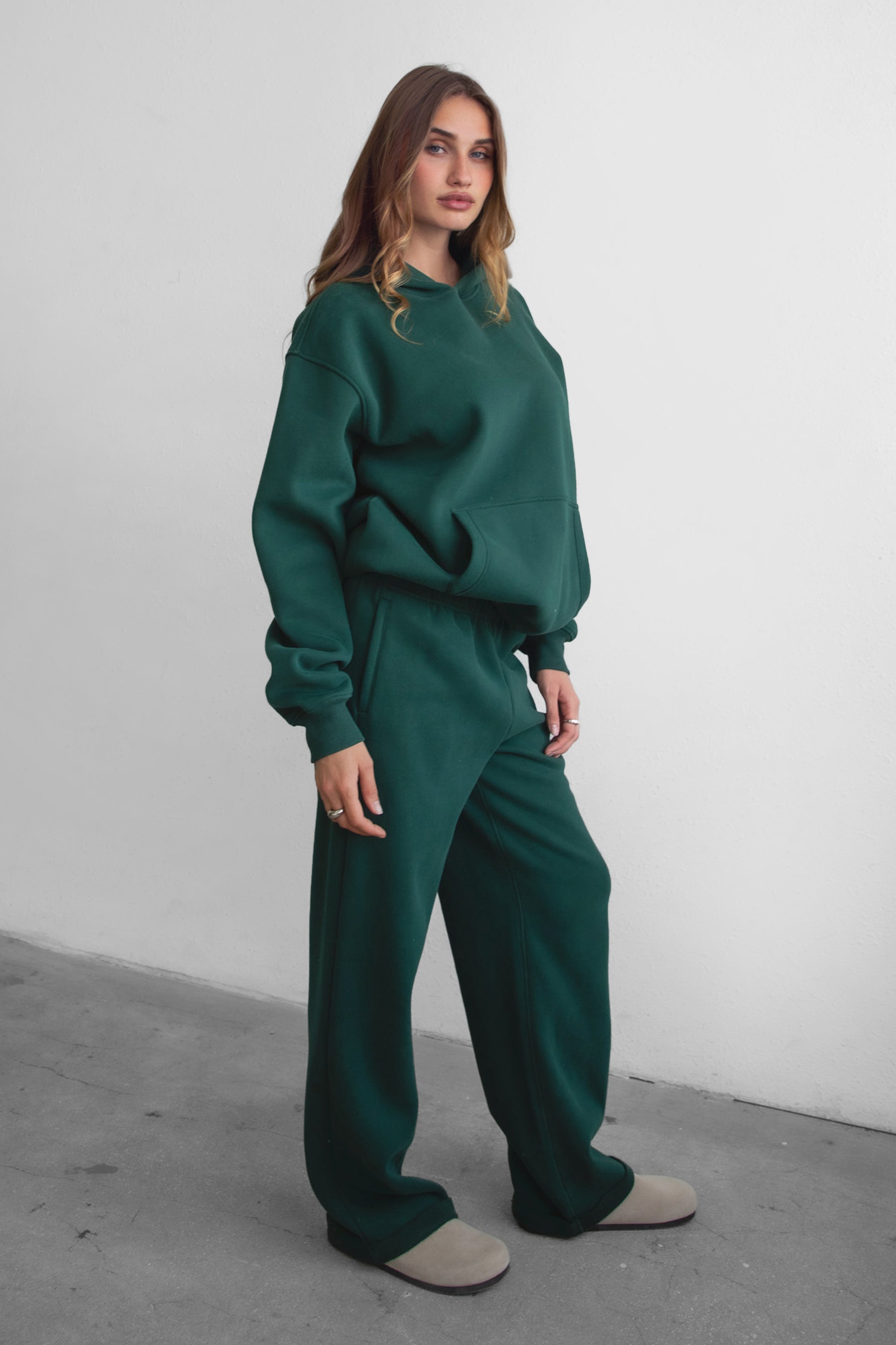 LANI Lightweight Fleece Wide Leg Sweatpants 
