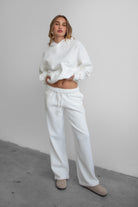 LANI Lightweight Fleece Wide Leg Sweatpants 