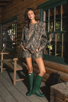 BAYOU Dark Woodland Camo Mid Rise Fleece Shorts 
Relaxed Straight Leg Lounge Fit
Elasticated Waistband 
Deep Reversible Side Pockets 
Dark Forest Woodland Camo
Featured In Our New Cloud Fleece Fabric 
Back To School Western Rodeo Outfit Fashion Inspo

Cloud Fleece Key Features: 
Soft & Lightweight: Gentle on the skin with a breezy feel.
Midweight Warmth: Keeps you comfortable without overheating.
Drapey Design: Flows effortlessly for a flattering, laid-back look
