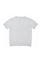 Woman wearing ADELE soft knit button short sleeve cardigan featuring plush sweater knit fabric, cozy comfortable feel, classic crew neckline, button front closure, short sleeves with ribbed cuffs and hem, and a relaxed yet flattering everyday fit for easy layering.