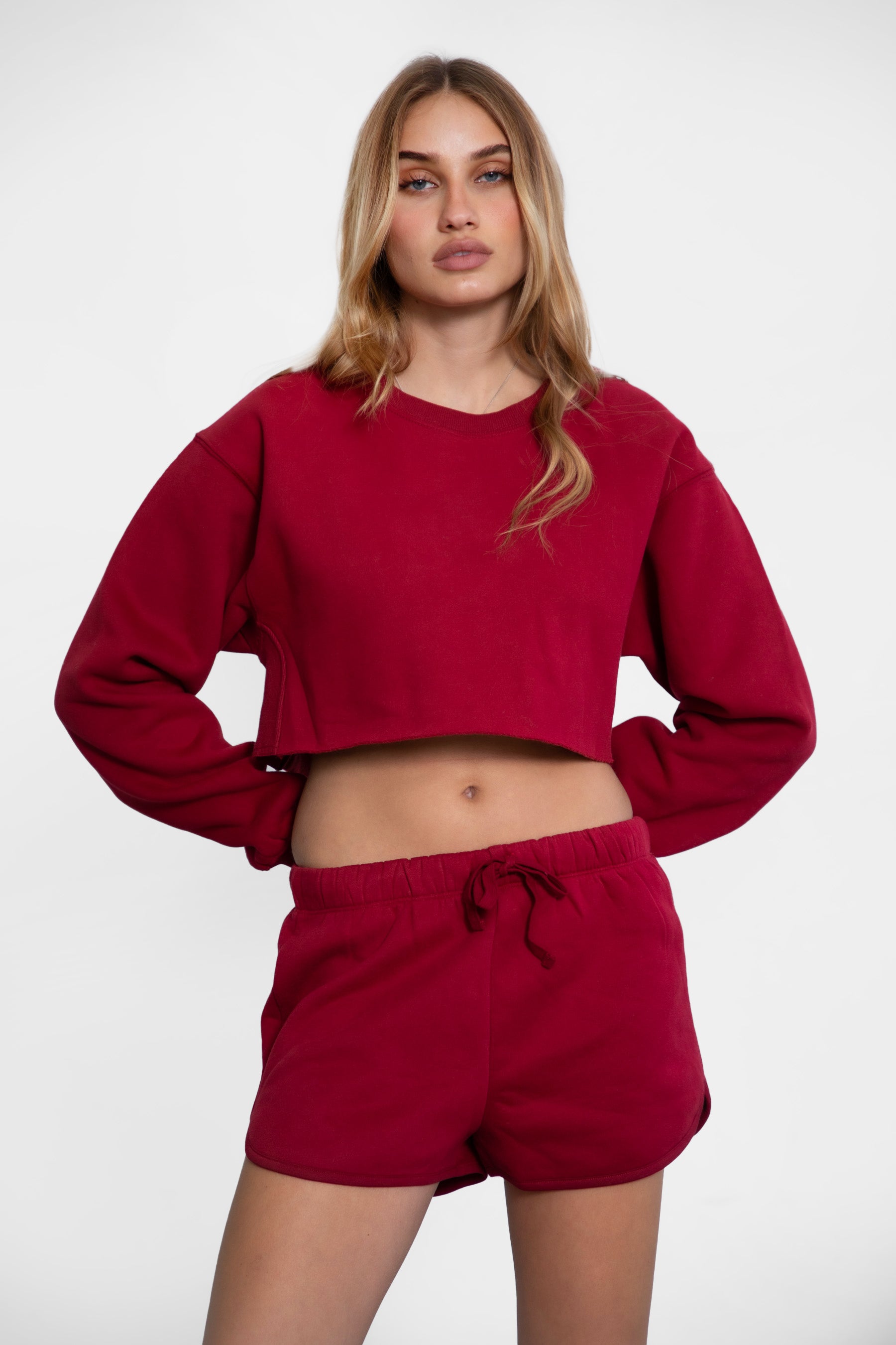 SHORTY  Solid Drawstring Waist Fleece Track Mini Short
 Mid Rise Waistband
Adjustable Waist Drawstring Tie
Retro Sporty Dolphin Curved Hemline
Straight Leg Fit Inseam 2.75 inches
SHORTY  Solid Drawstring Waist Fleece Track Mini Shorts
 Mid-Rise Waistband
Adjustable Waist Drawstring Tie
Retro Sporty Dolphin Curved Hemline
Inseam 2.75 inches
Matching Shades to the Essentials Plush Fleece Collection

Plush Fleece Key Features:
Plush & Fluffy Texture: Ultra-soft and incredibly cozy.
Heavyweight Warmth: Provides