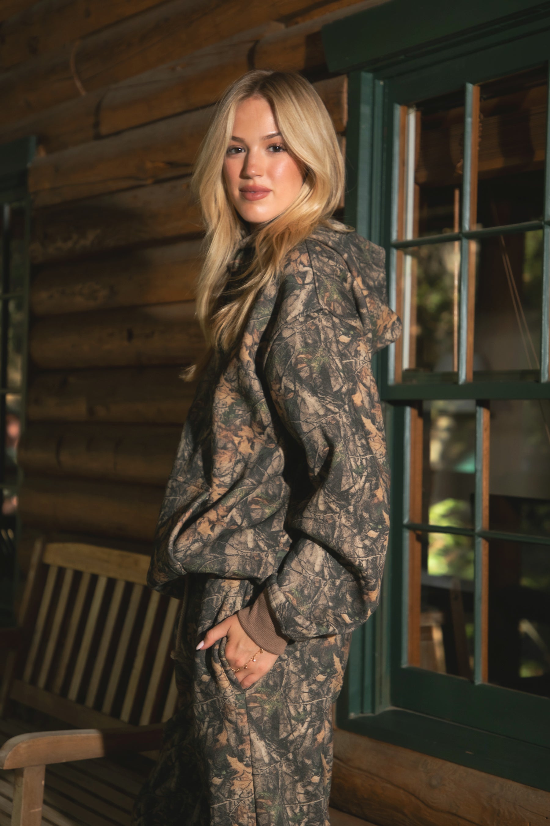 BAYOU Dark Woodland Camo Fleece Classic Oversized Hoodie 
Extended Relaxed Fit 
Dropped Hem Shoulder
Kangaroo Pocket Design 
Thick Ribbed Cuffs and Bottom Hem 
Dark Forest Woodland Camo
Featured In Our New Cloud Fleece Fabric 
Back To School Western Rodeo Outfit Fashion Inspo

Cloud Fleece Key Features: 
Soft & Lightweight: Gentle on the skin with a breezy feel.
Midweight Warmth: Keeps you comfortable without overheating.
Drapey Design: Flows effortlessly for a flattering, laid-back look.
