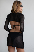 TIC TOC TSC30274 TALIA Crochet Lace Bikini Set with Matching Bolero and Skirt in Black
